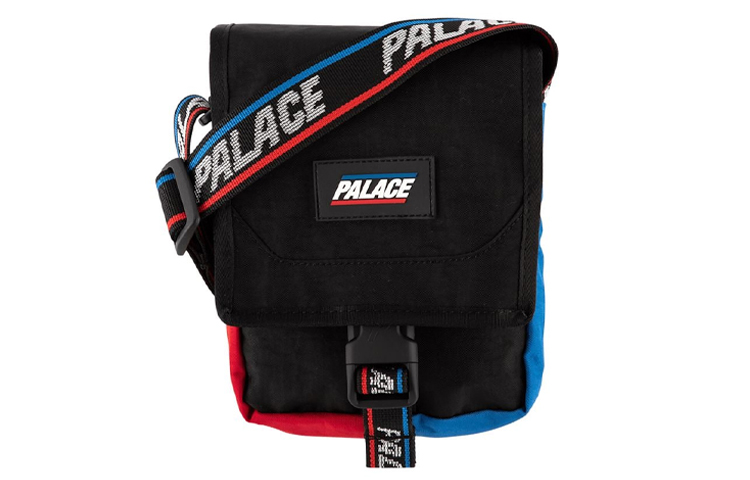 

Плечевая сумка из полиэстера через плечо обычная мужская черная PALACE
