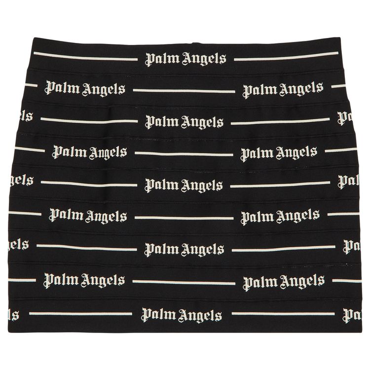 

Юбка Palm Angels Classic Logo Tape Mini Skirt 'Black/Off White', черный