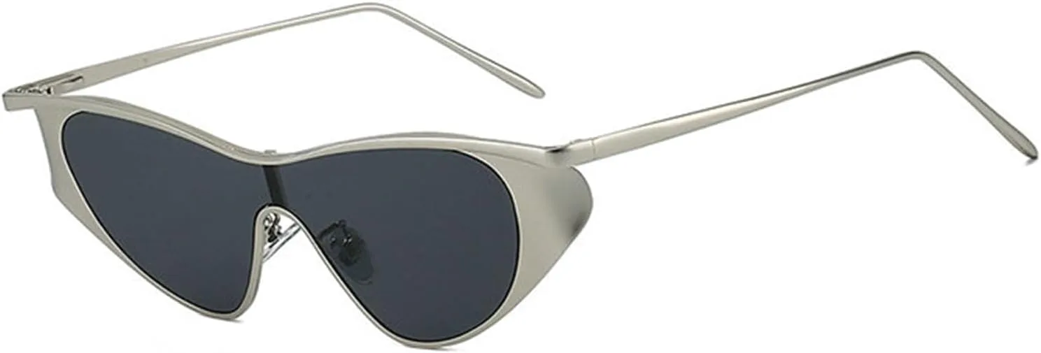 

Солнцезащитные очки Helena Retro Cat Eye для женщин, металлические, цельные, с градиентным переходом цвета, модные черные солнцезащитные очки-щитки UV400, C2