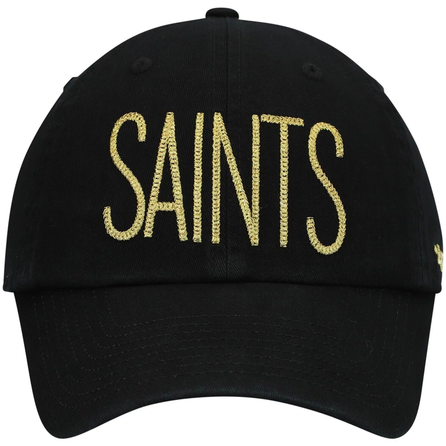 

Женская черная регулируемая шляпа с блестящим текстом New Orleans Saints '47