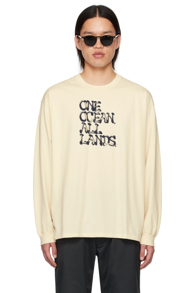 

Ooal' футболка с длинным рукавом Nanamica, бежевый