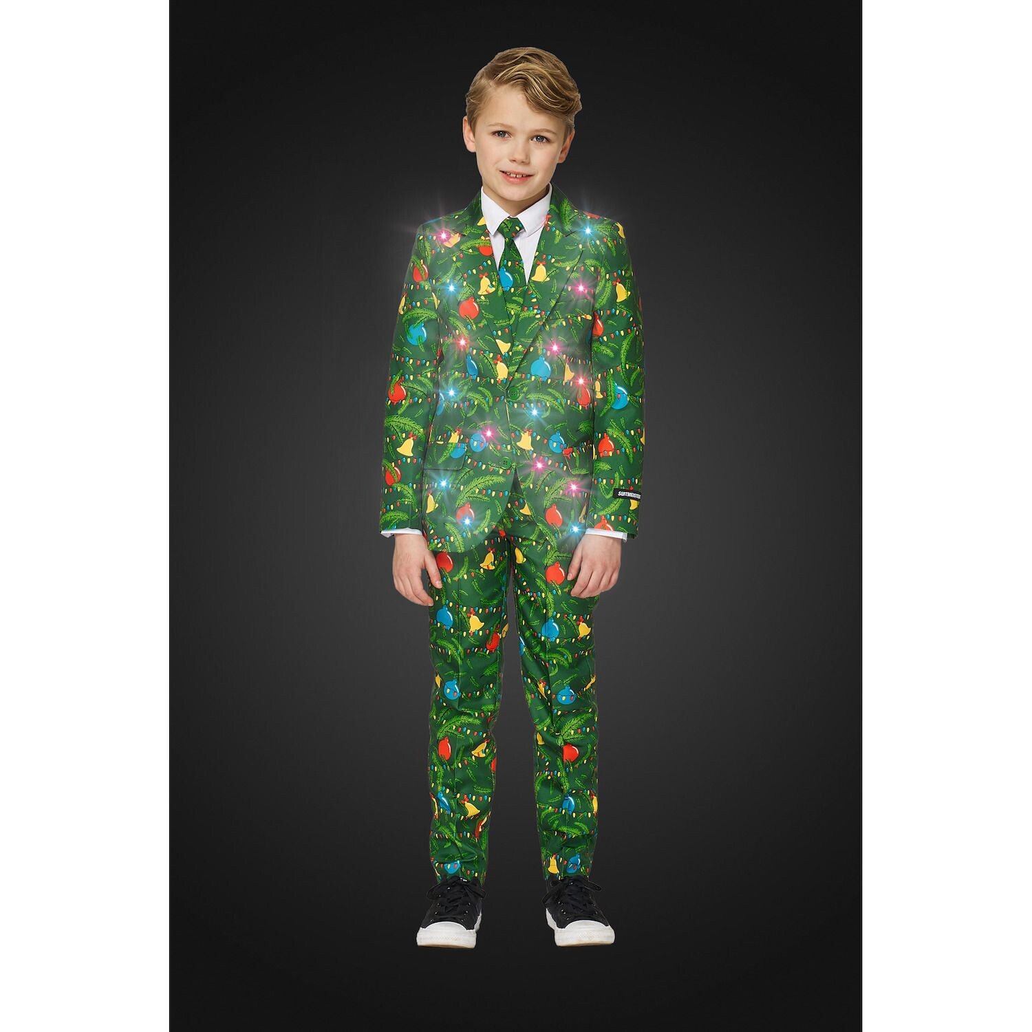 Костюм Meister Green Tree с рождественской подсветкой для мальчиков 4–16 лет Suitmeister — фото 2