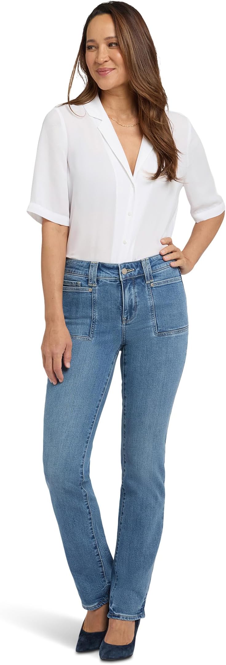 

Джинсы NYDJ Women's Marilyn Front Patch Pockets, Bastille Sea