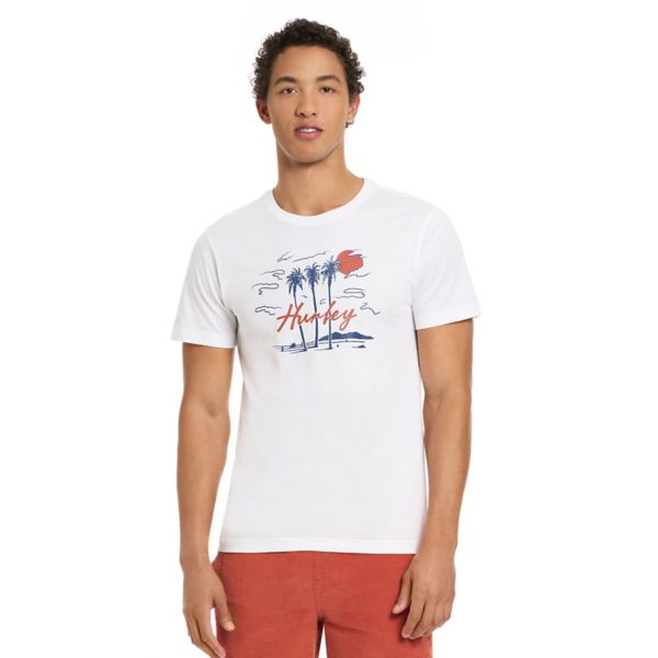 

Мужская графическая футболка Hurley, цвет white palm