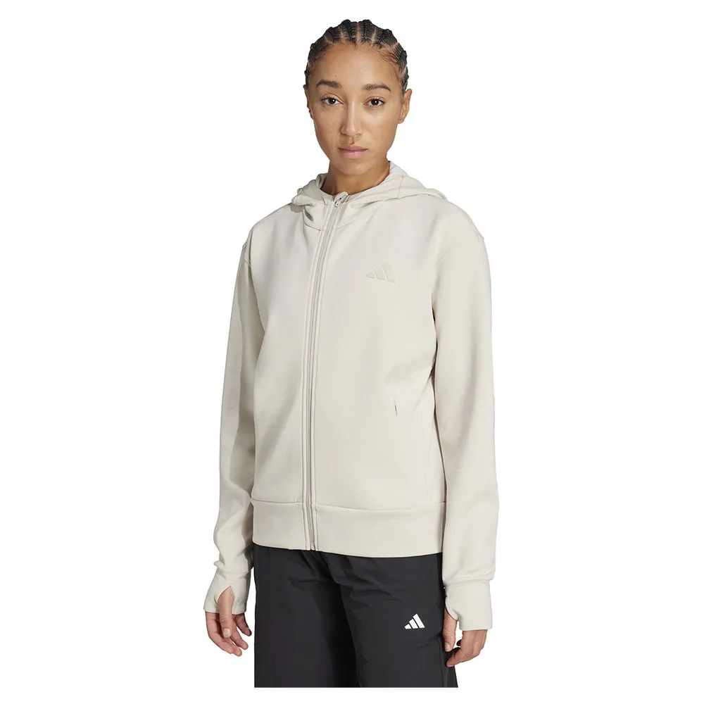 

Толстовка спортивная adidas Designed 4 Training full zip, бежевый