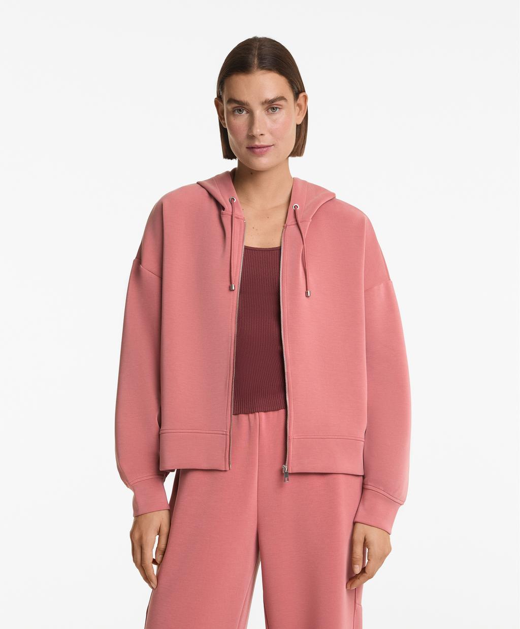 

Куртка с капюшоном из мягкого на ощупь модала Oysho, цвет Blush