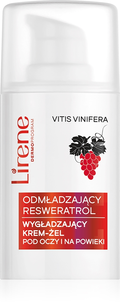 

Омолаживающий уход, разглаживающий крем-гель для кожи вокруг глаз и век с ресвератролом, омолаживающий крем для кожи вокруг глаз для устранения отечности и темных кругов под глазами Lirene, 15 мл