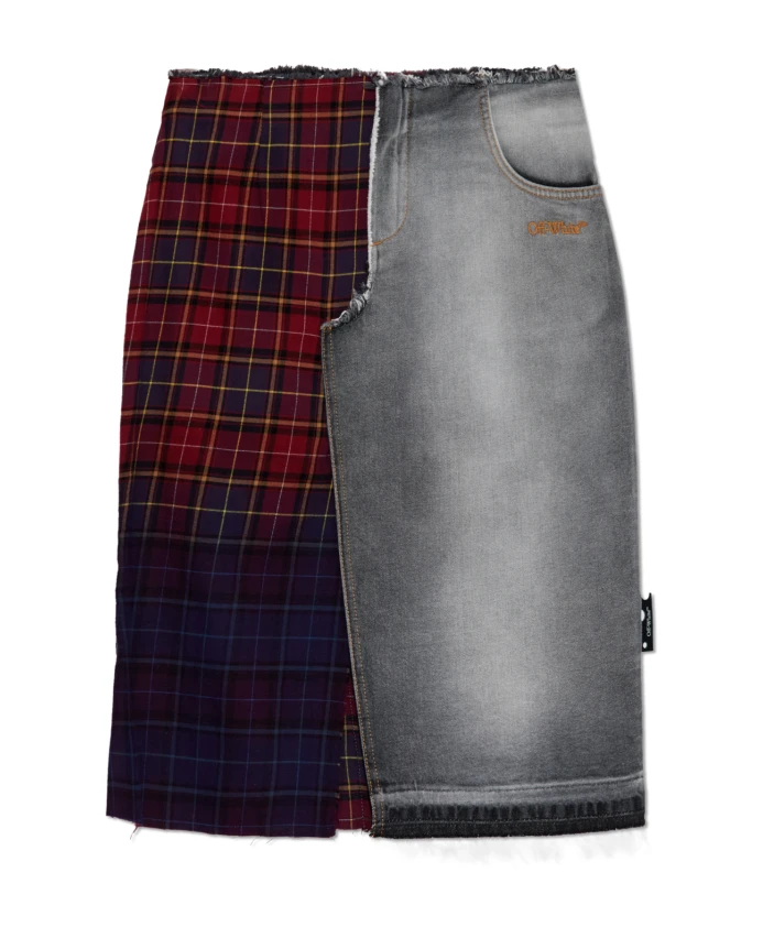 

Юбка из смешанных материалов Off White, серый