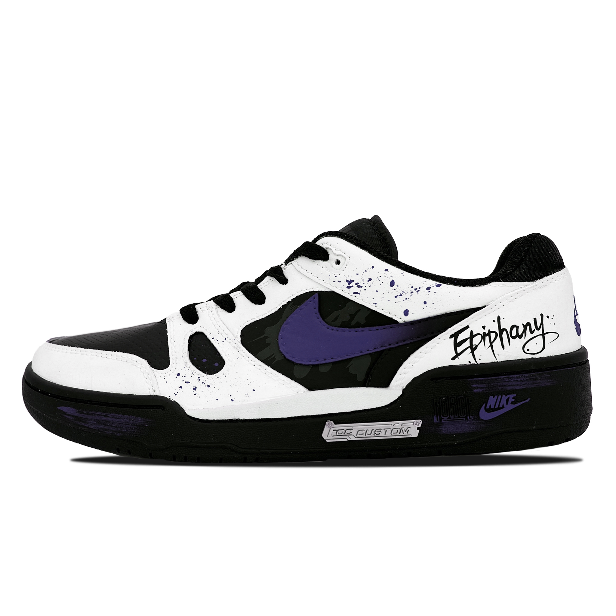 

Nike Кроссовки для скейтбординга Full Force, мужские, низкие, черно-фиолетовые