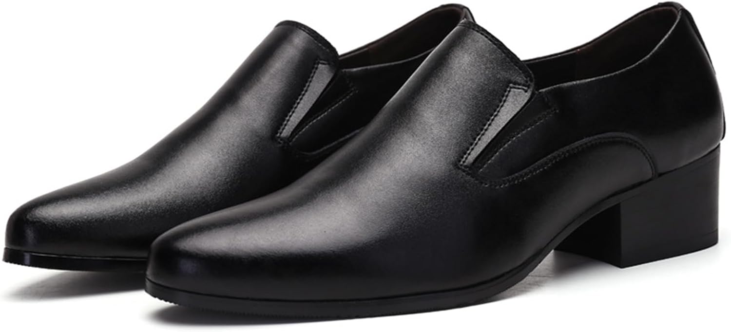 

Мужские туфли-лоферы OXNEUHG из натуральной кожи с массивным каблуком, модные классические с заостренным носком, низкие с высоким каблуком, на подкладке-слипоне, оксфорды для повседневной носки, офиса, свадьбы и официальных мероприятий, черный