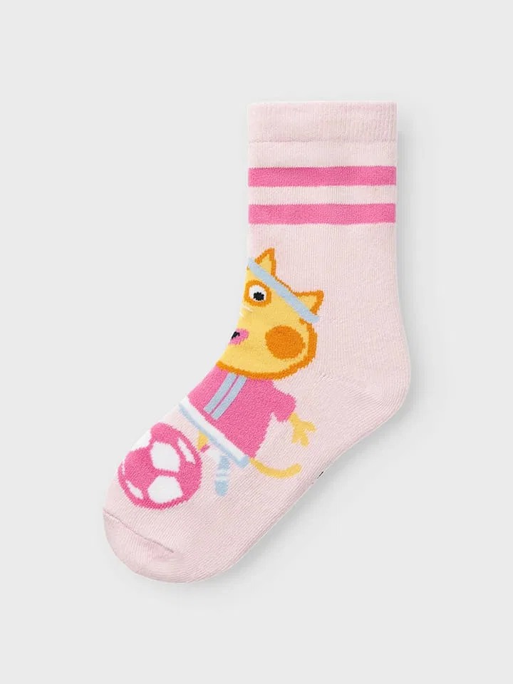 Носки 3-парный набор Peppa Name it, темно-синий/розовый/розовый — фото 2