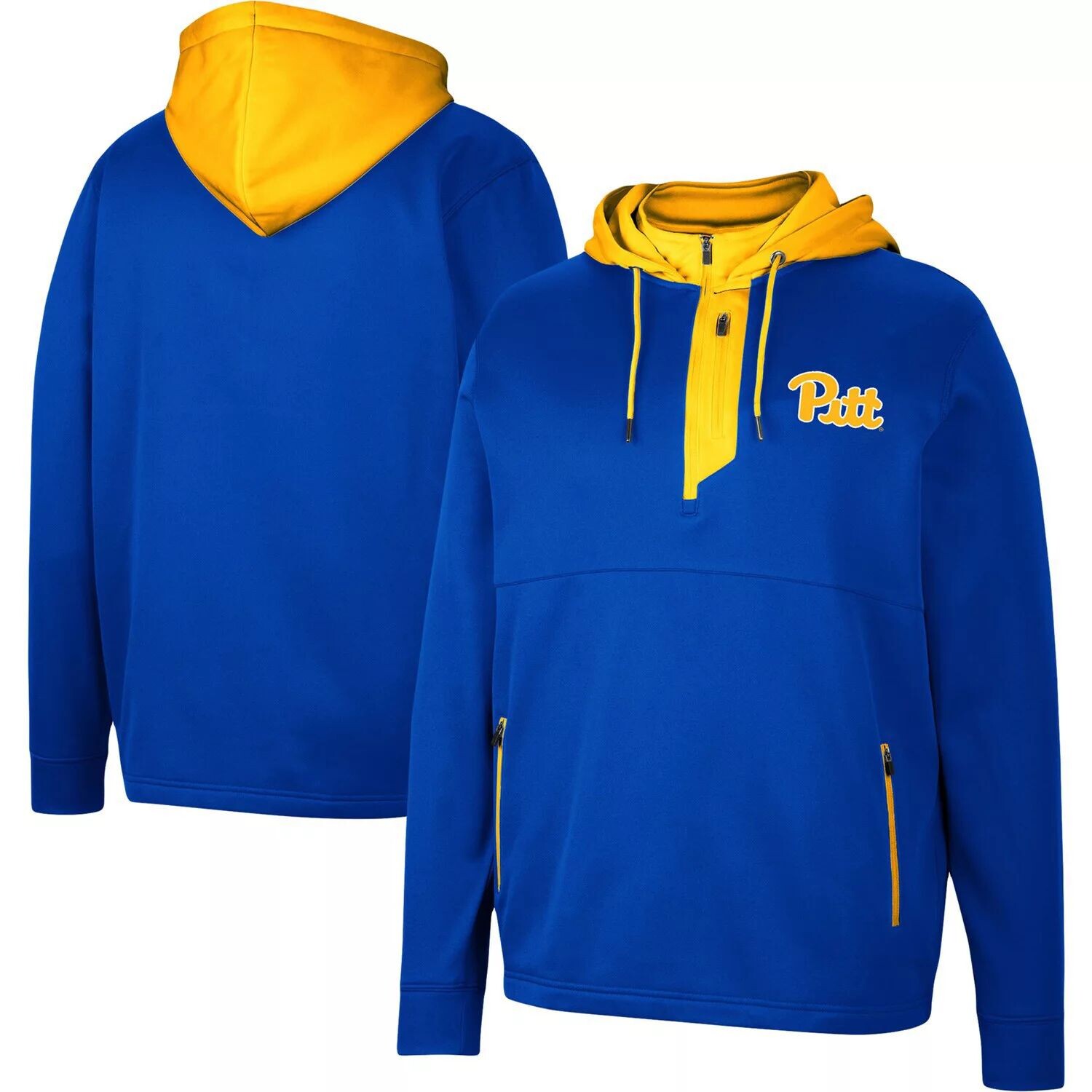 

Мужская толстовка с молнией до четверти Royal Pitt Panthers Luge 3.0 Colosseum