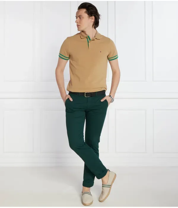 Манжета поло МОНОТИПА slim fit Tommy Hilfiger, бежевый — фото 2