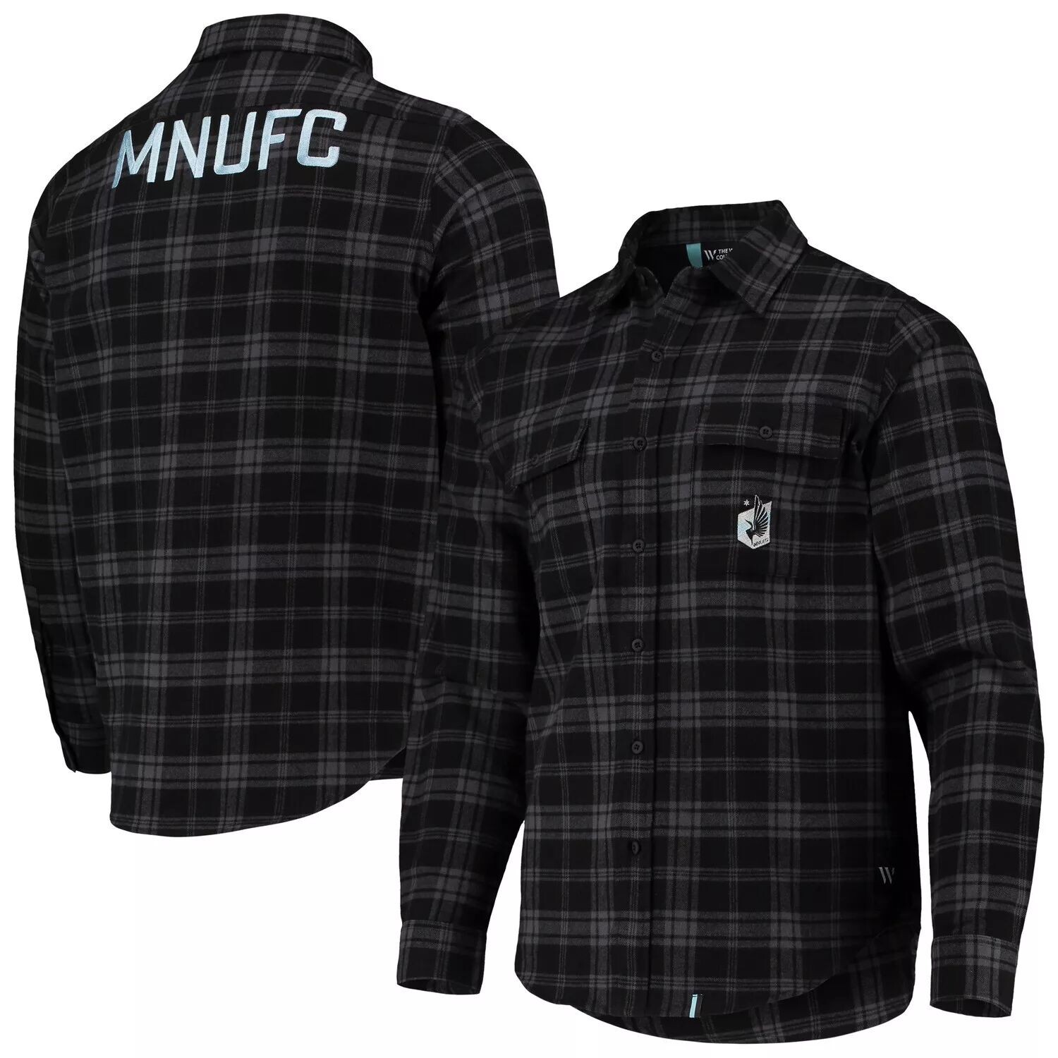 

Мужская черная рубашка в клетку на пуговицах The Wild Collective Minnesota United FC Buffalo