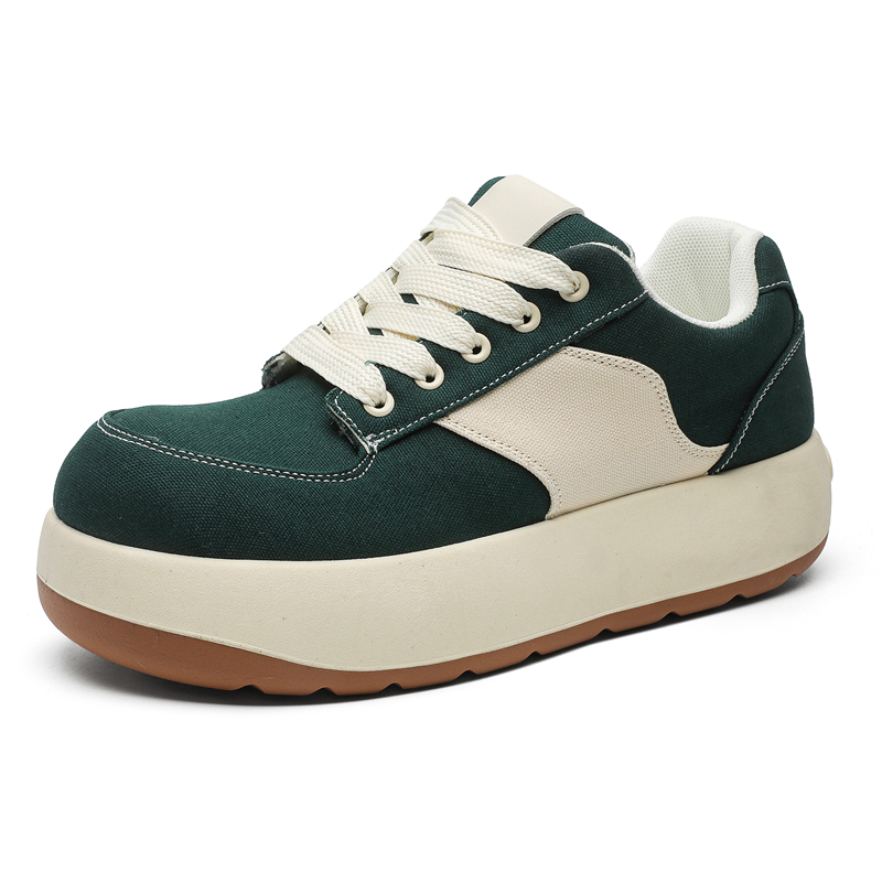 

TONYBEAR Высокие легкие низкие кеды из холста мужские зеленые, цвет Green