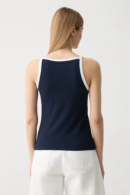 Топ без рукавов из лиоцелла Tommy Hilfiger, синий — фото 3