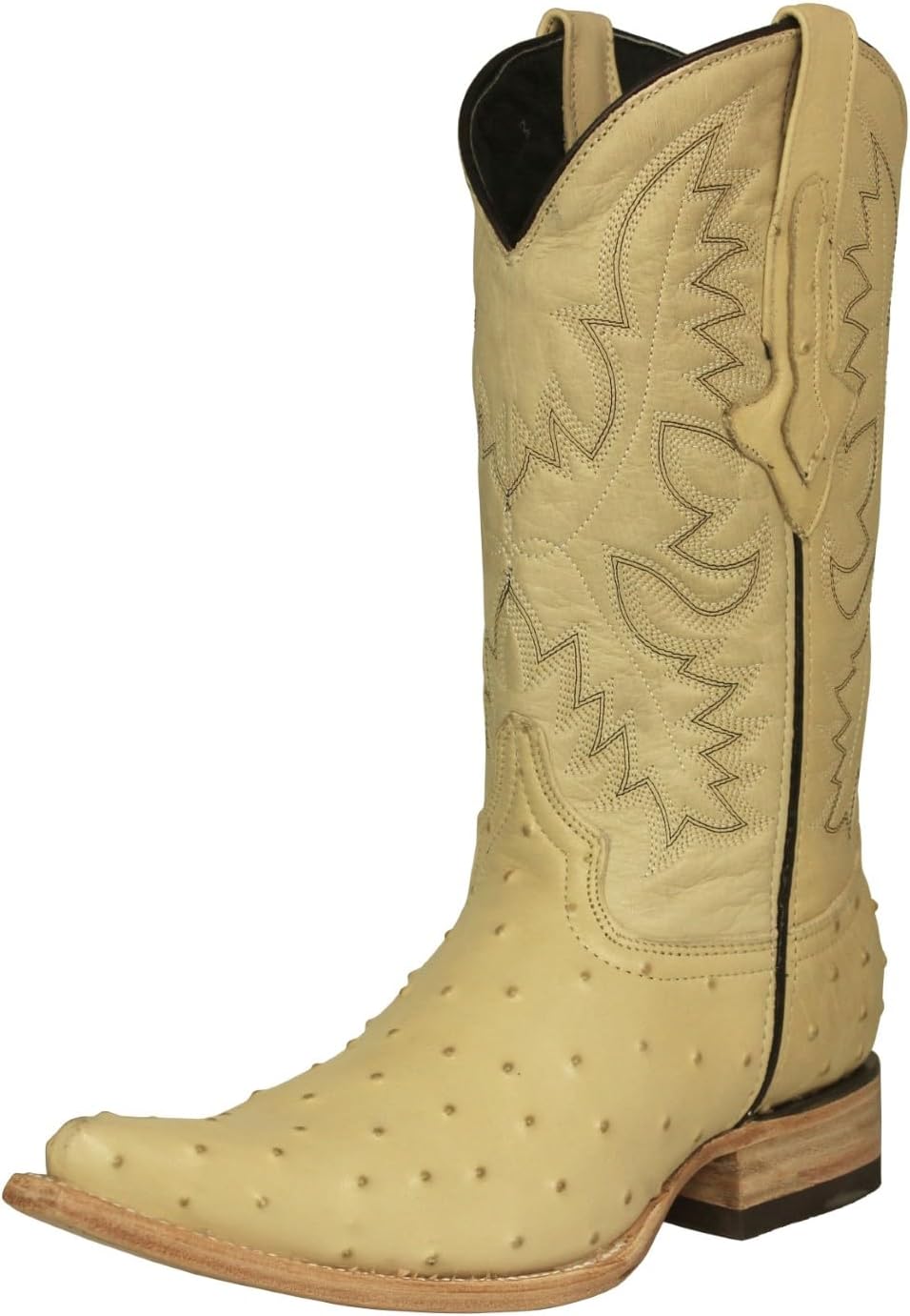 

Мужские сандальные ковбойские сапоги Texas Legacy из кожи с рисунком перьевого страуса, заостренный носок 3X, Sand