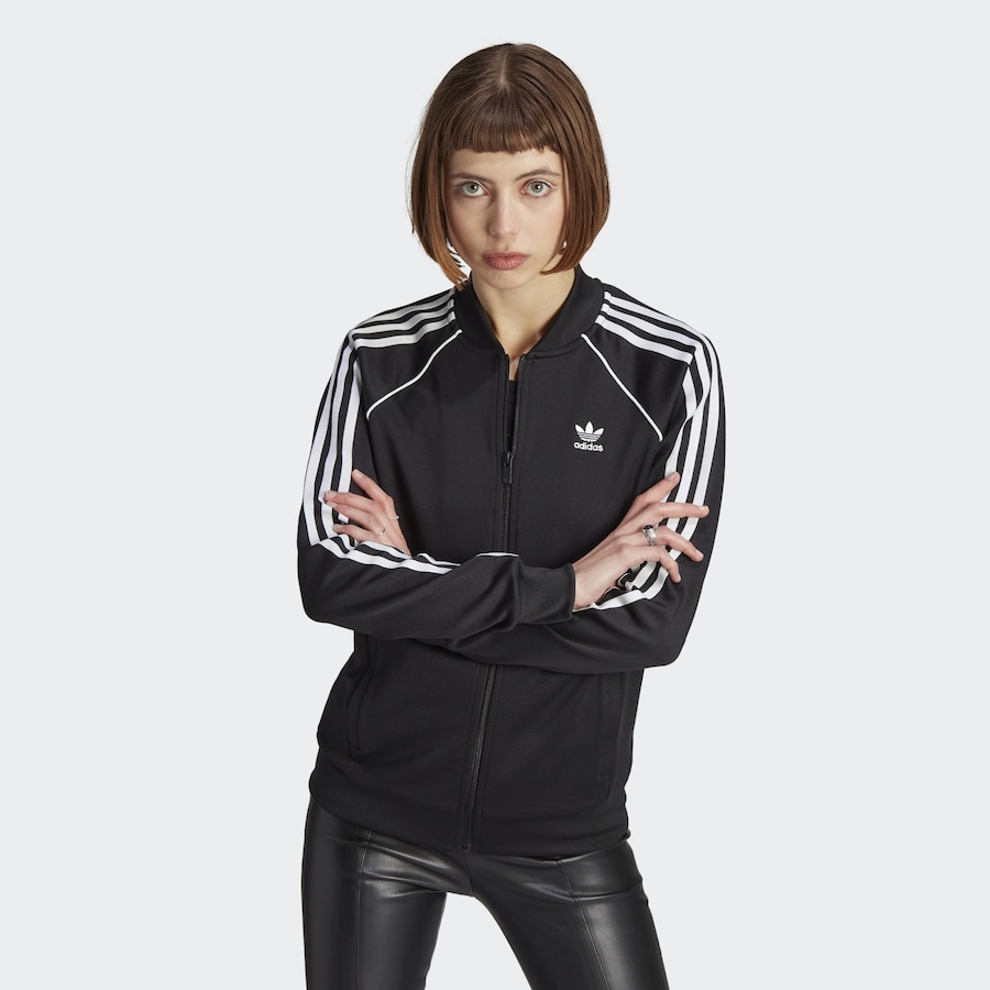 Толстовка с капюшоном на молнии ADIDAS ORIGINALS Adicolor Classics, черный — фото 2