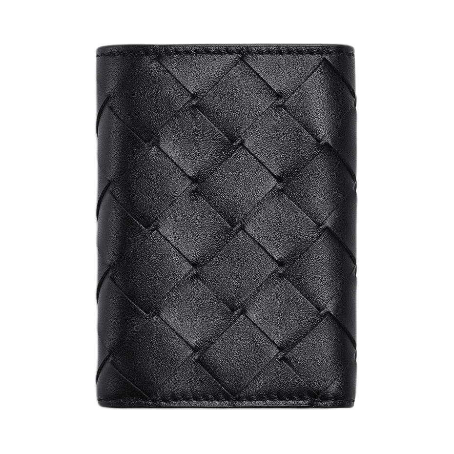 Bottega Veneta Маленький мужской бумажник из коровьей кожи black — фото 3