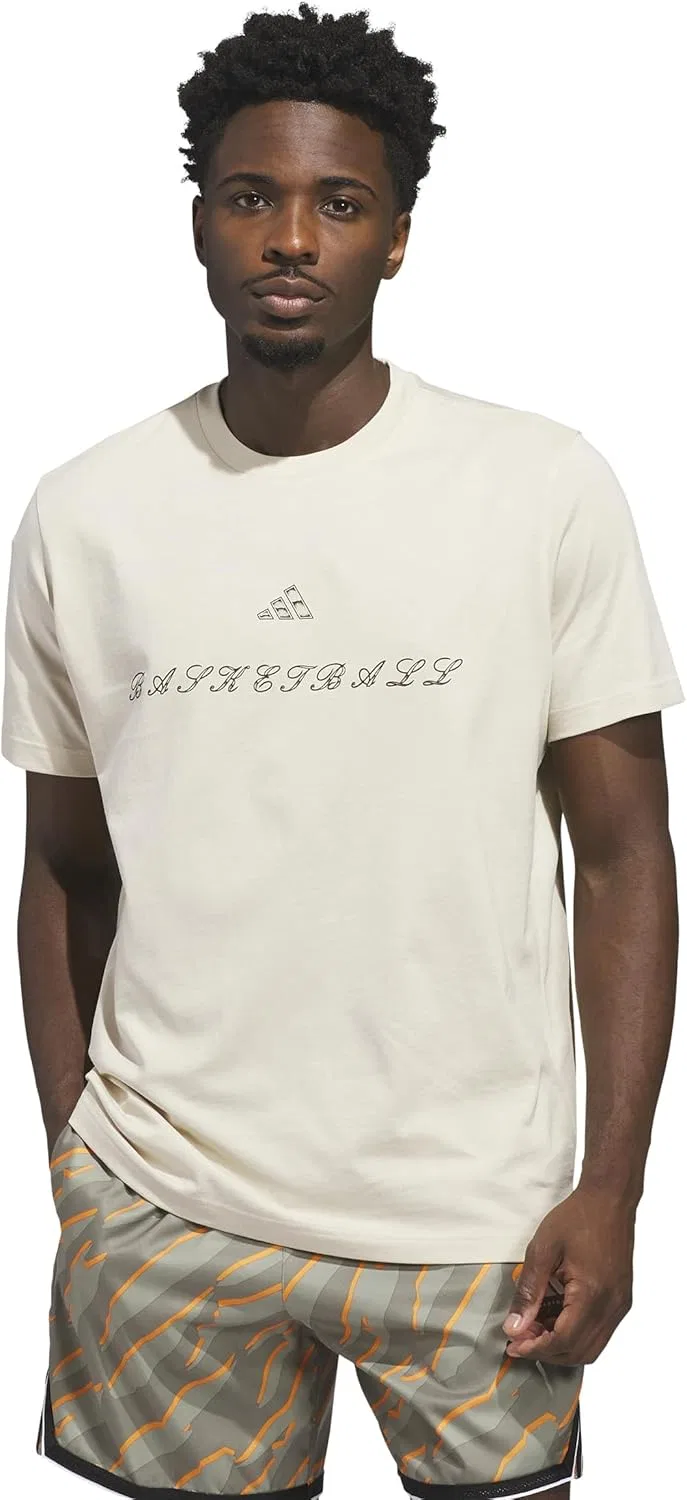 Футболка с баскетбольным принтом adidas, Crystal Linen
