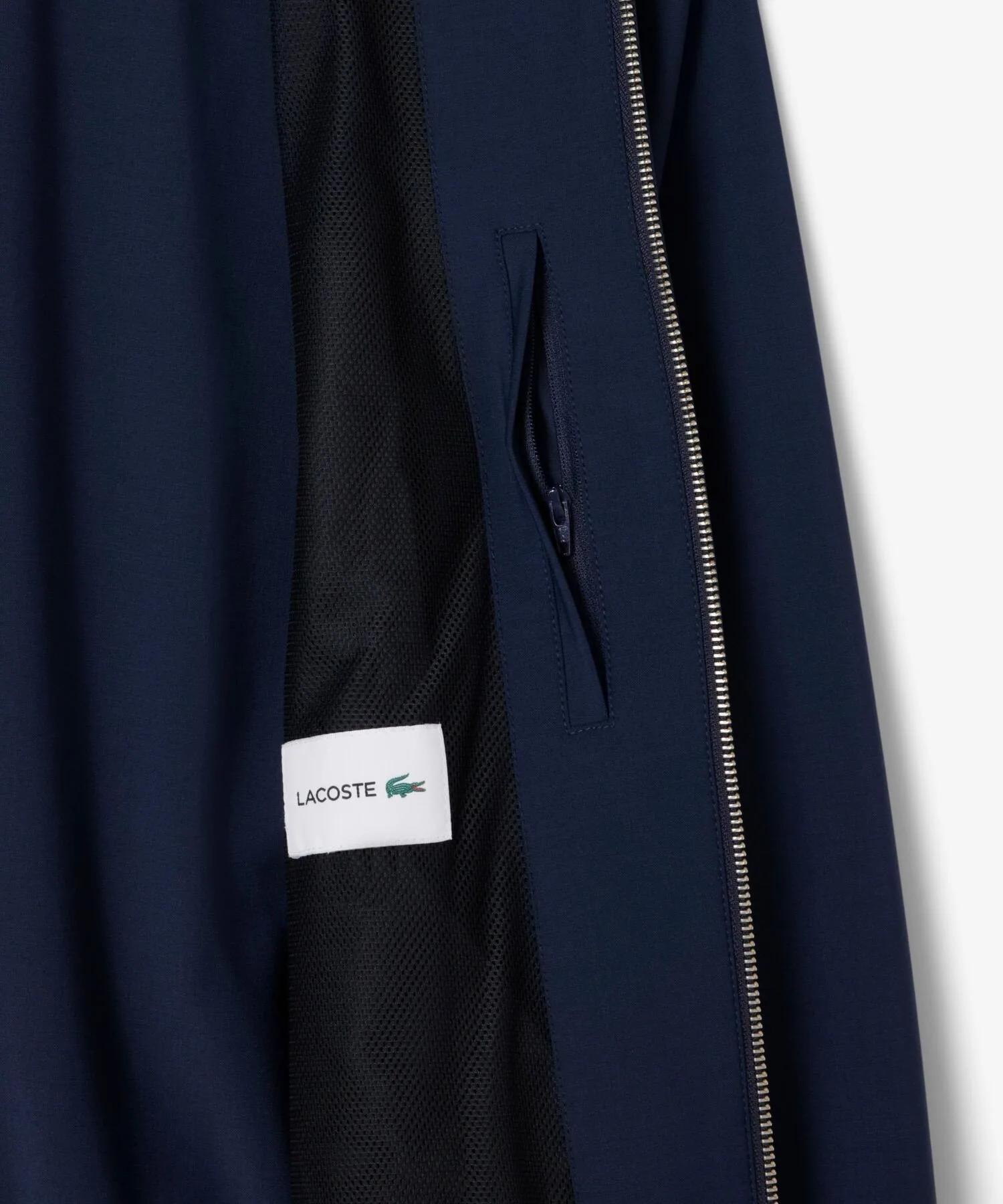 Фланелевая куртка на молнии из смесовой шерсти LACOSTE, Navy — фото 4