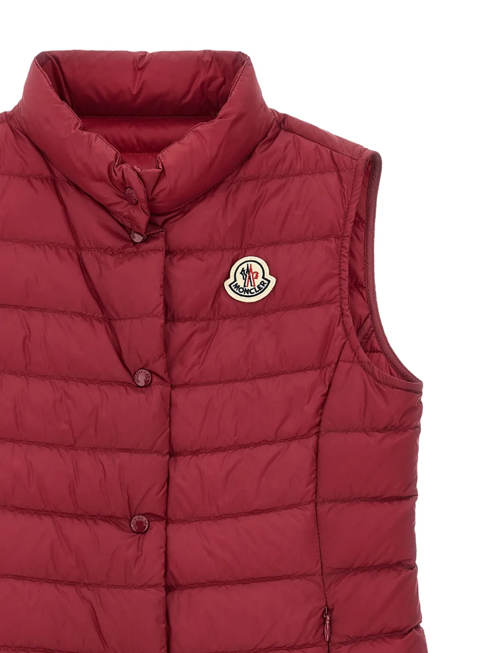 Стеганый жилет с нашивкой-логотипом liane Moncler Enfant, красный — фото 3