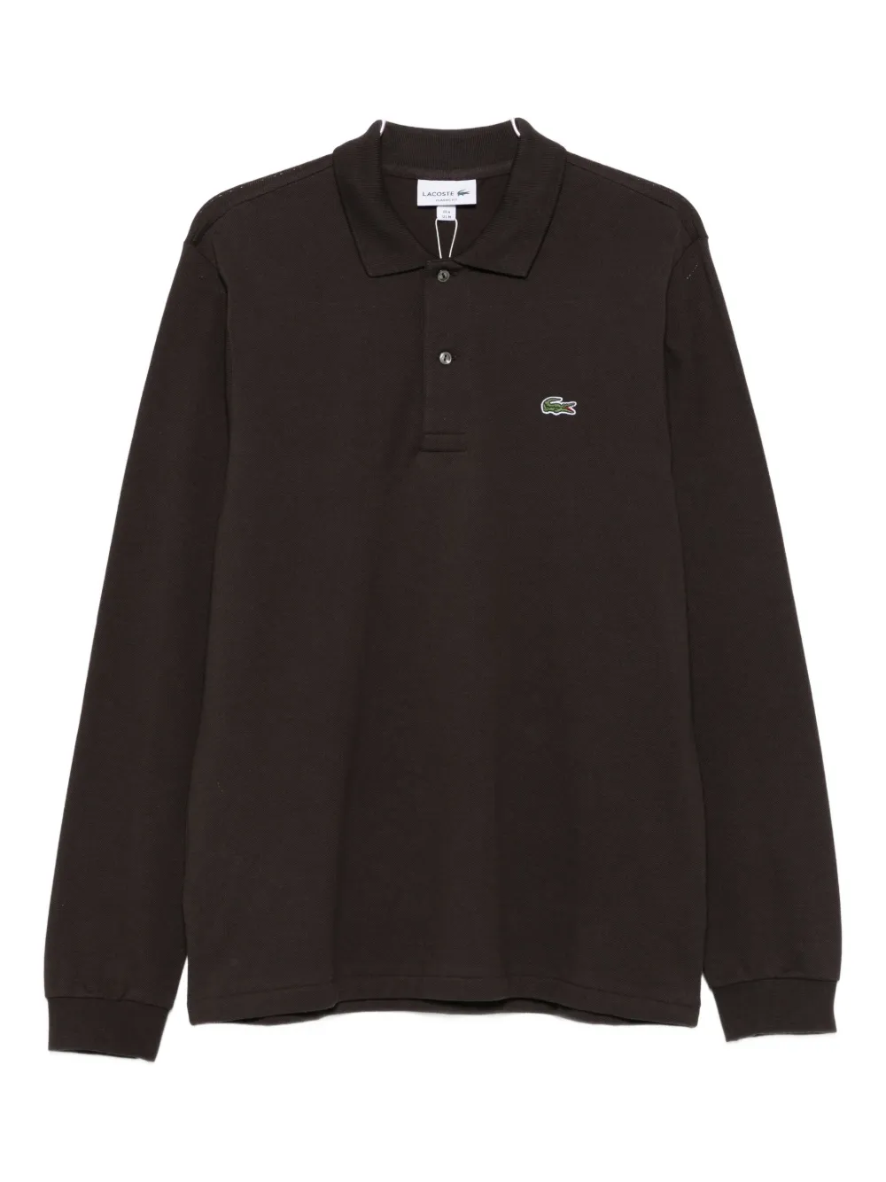 

Поло с длинными рукавами Lacoste, коричневый