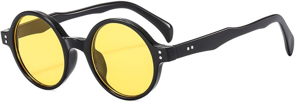 

Круглые панк-солнцезащитные очки для женщин и мужчин с защитой от УФ-излучения UV400, предназначенные для занятий спортом на открытом воздухе, бега и езды на велосипеде UYPTK, Yellow