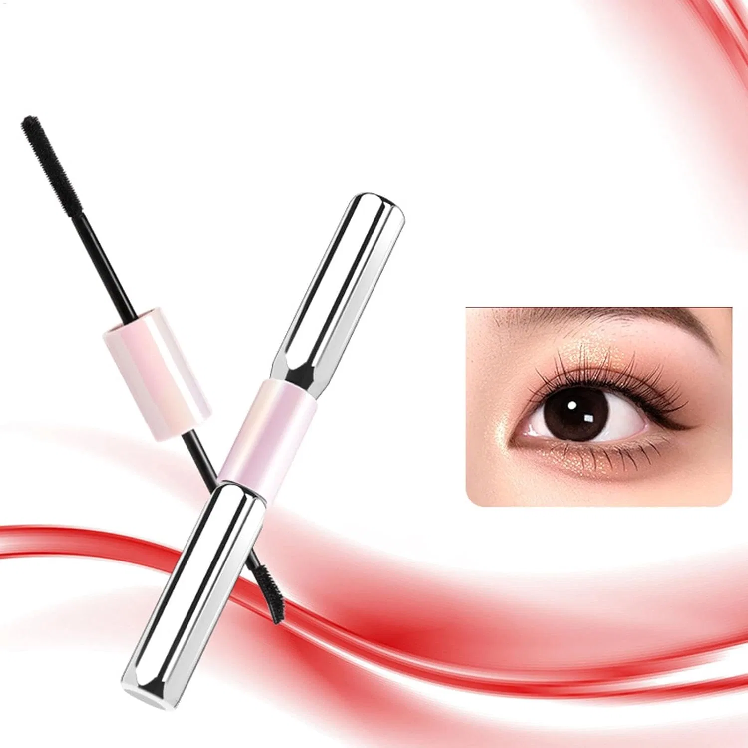 Тушь для ресниц двухсторонняя Smudge-Proof Lash Extensions Mascara Generic, 1 шт., объем 0.04 кг — фото 3