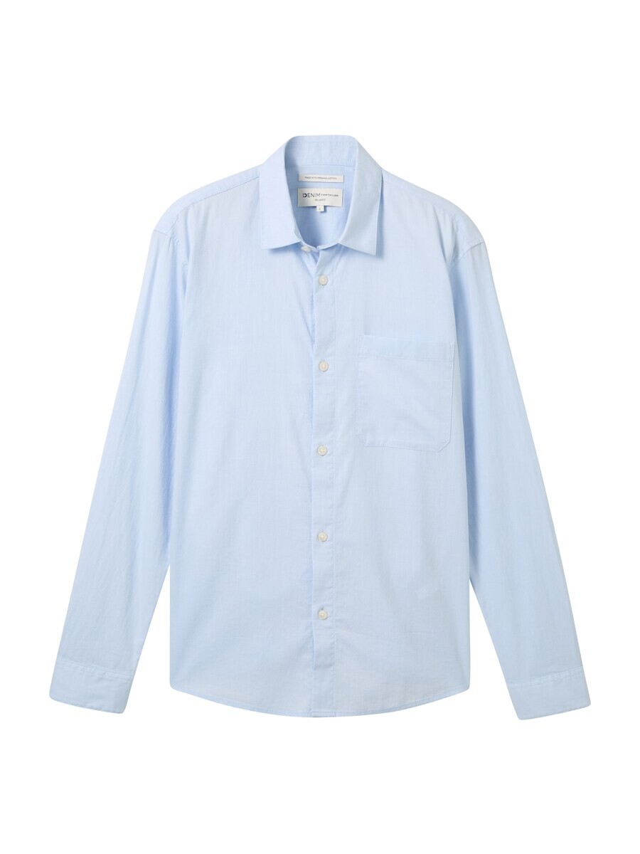 

Повседневная рубашка TOM TAILOR DENIM Regular fit Button Up Shirt, светло-синий
