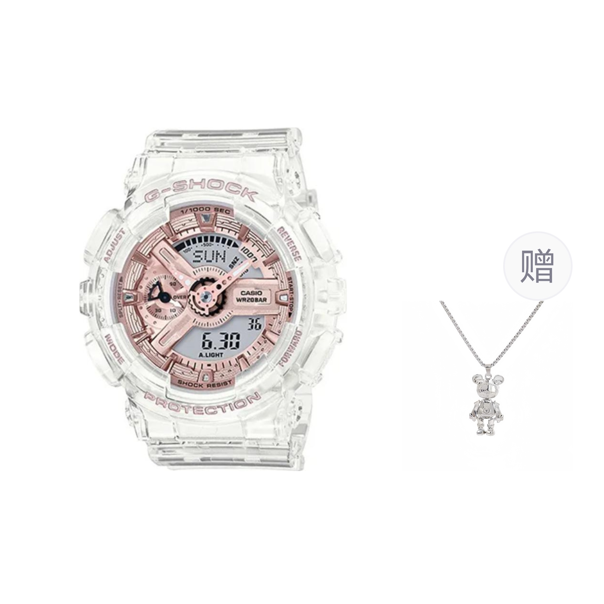 

G-SHOCK Часы G SHOCK Quartz Movement Watch Unisex Pink Watch Dial, Transparent