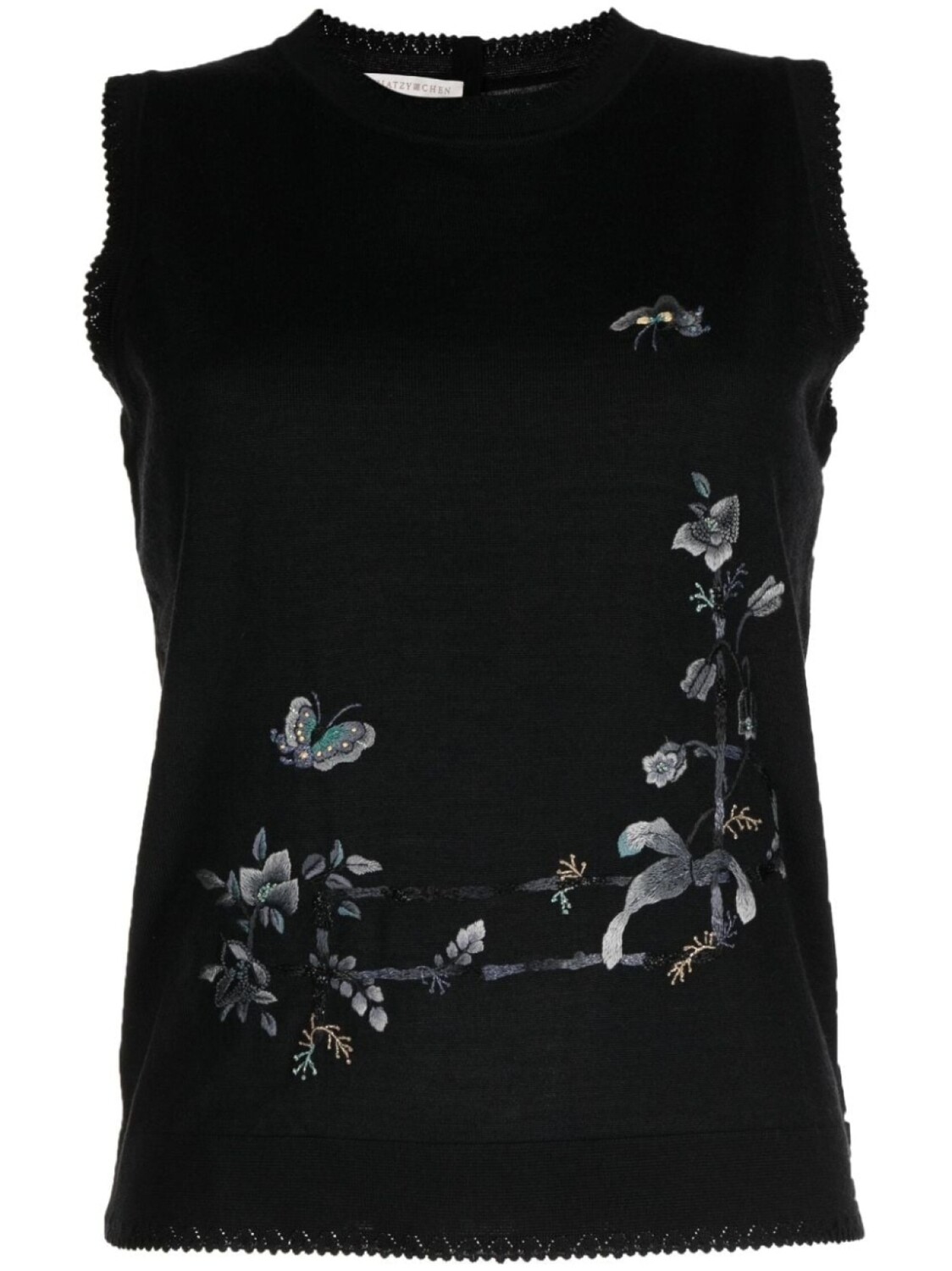 

Shiatzy Chen топ Renascent Collection с цветочным принтом, черный