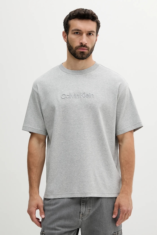 

Хлопковая футболка Calvin Klein, серый