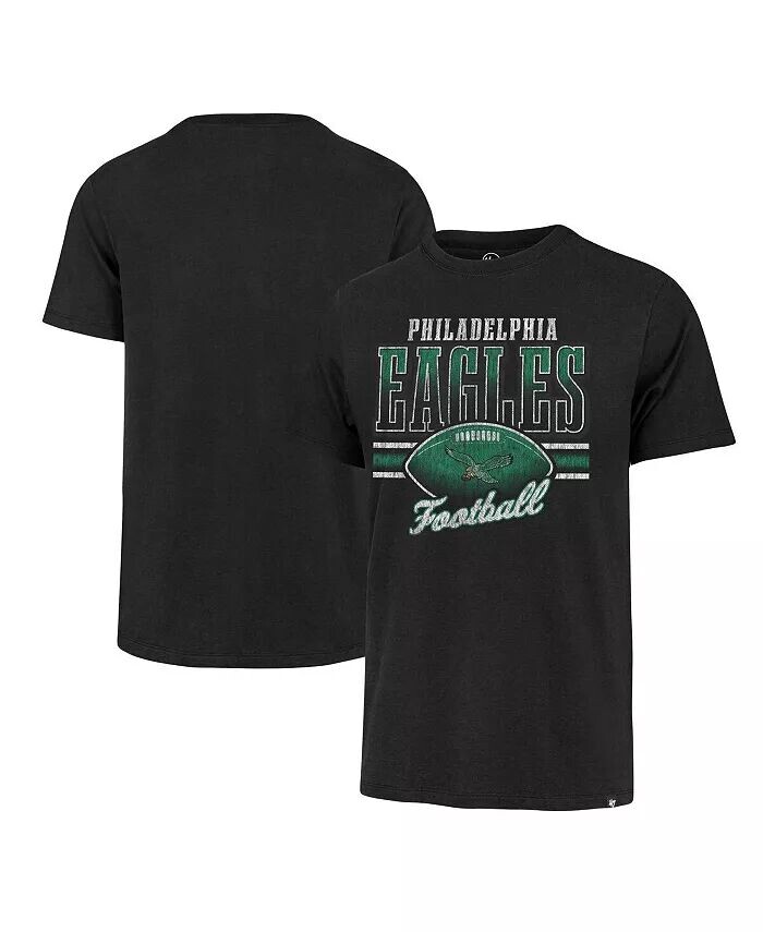 

Мужская черная потертая футболка Philadelphia Eagles Gridiron Classics Last Call Franklin '47 Brand