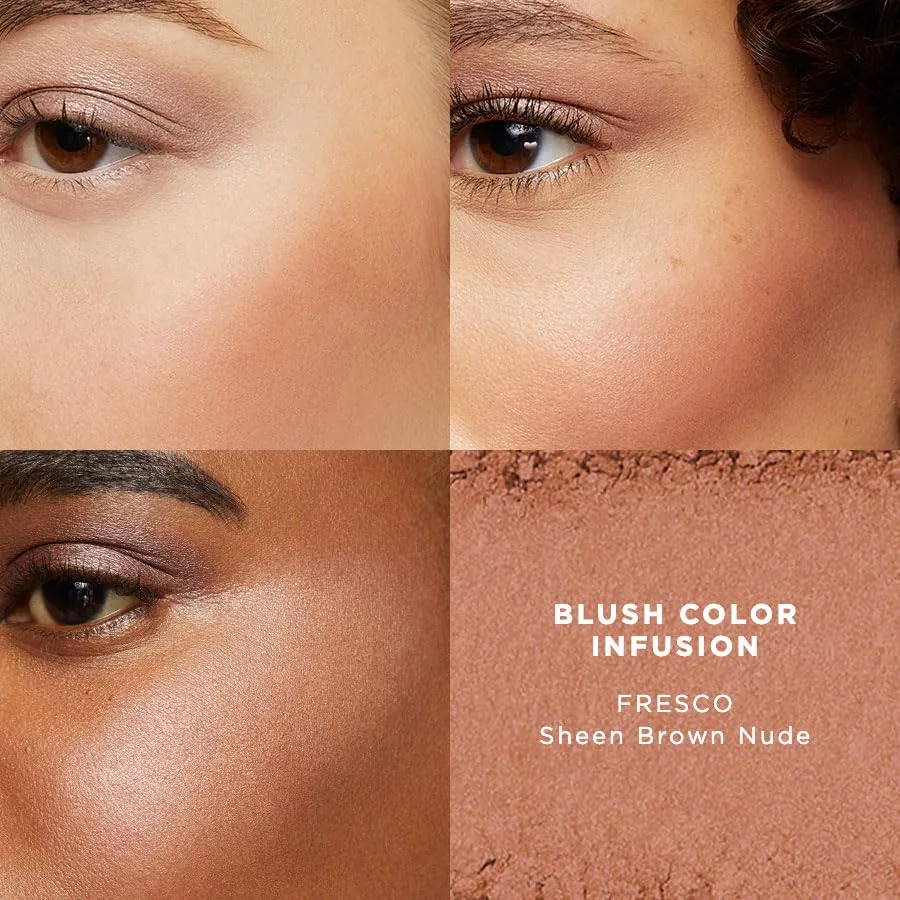Румяна Blush Color Infusion, стойкость до 10 часов, наслаиваемая формула, прессованные пудровые румяна для щек, 0,2 унции 5.67 г (1 шт.) Laura Mercier, Fresco - Sheen Brown Nude — фото 3
