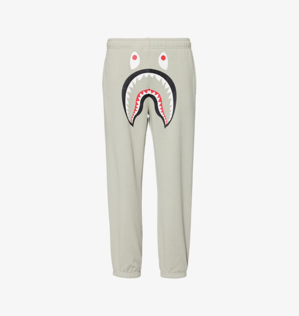 

Спортивные брюки из хлопка с вышивкой в виде акулы A Bathing Ape, серый