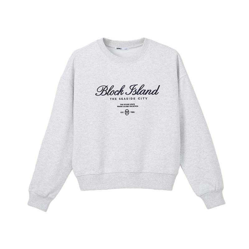 

Свитшот Women's Crew Neck Moderate Regular SPAO, светло-heather серый