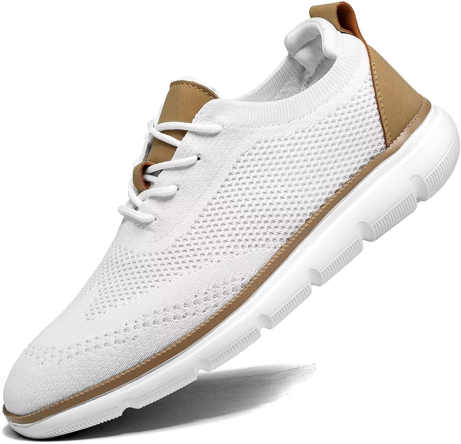 

Мужские повседневные туфли сетчатые Оксфорды для бизнеса, прогулок и работы, удобные и легкие кроссовки Socviis, белый