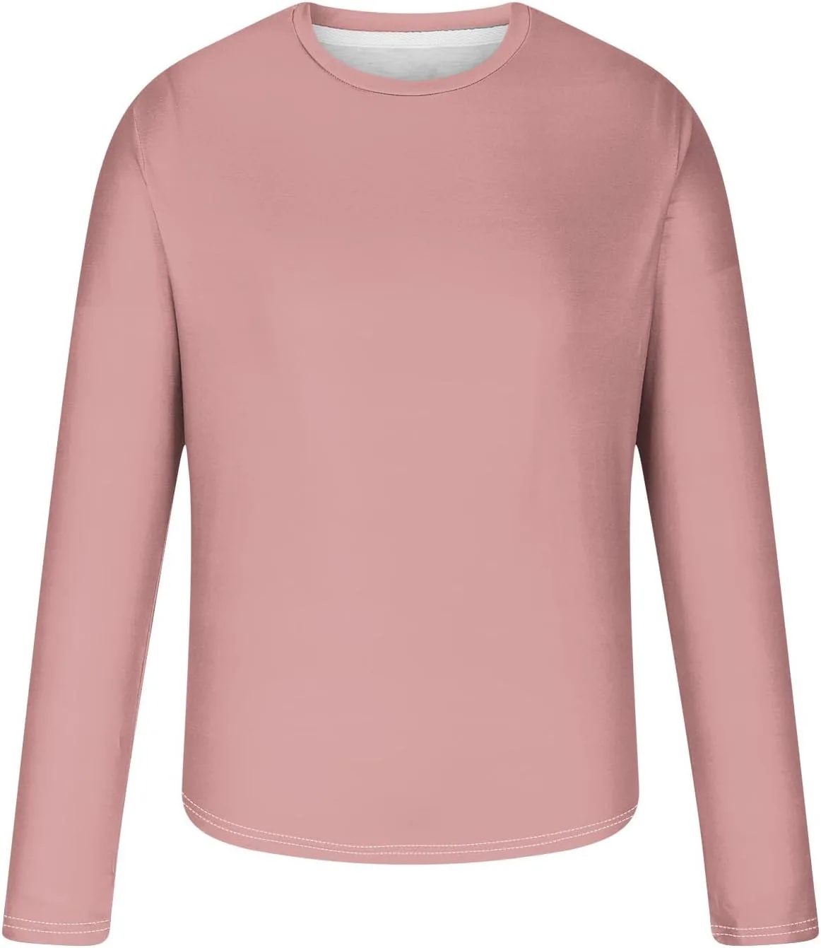 Мужская футболка с длинным рукавом Casual Stylish Basic, Big and Tall, Lightweight, Loose Fit — фото 3
