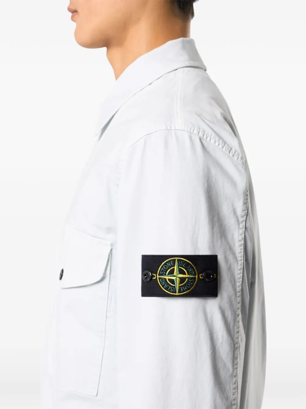 Рубашка-овершот с нагрудным карманом Stone Island, синий — фото 2