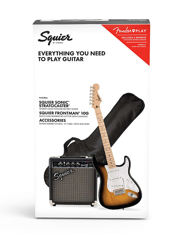 

Электрогитара Fender Squier Sonic Stratocaster Pack- 2-Color Sunburst