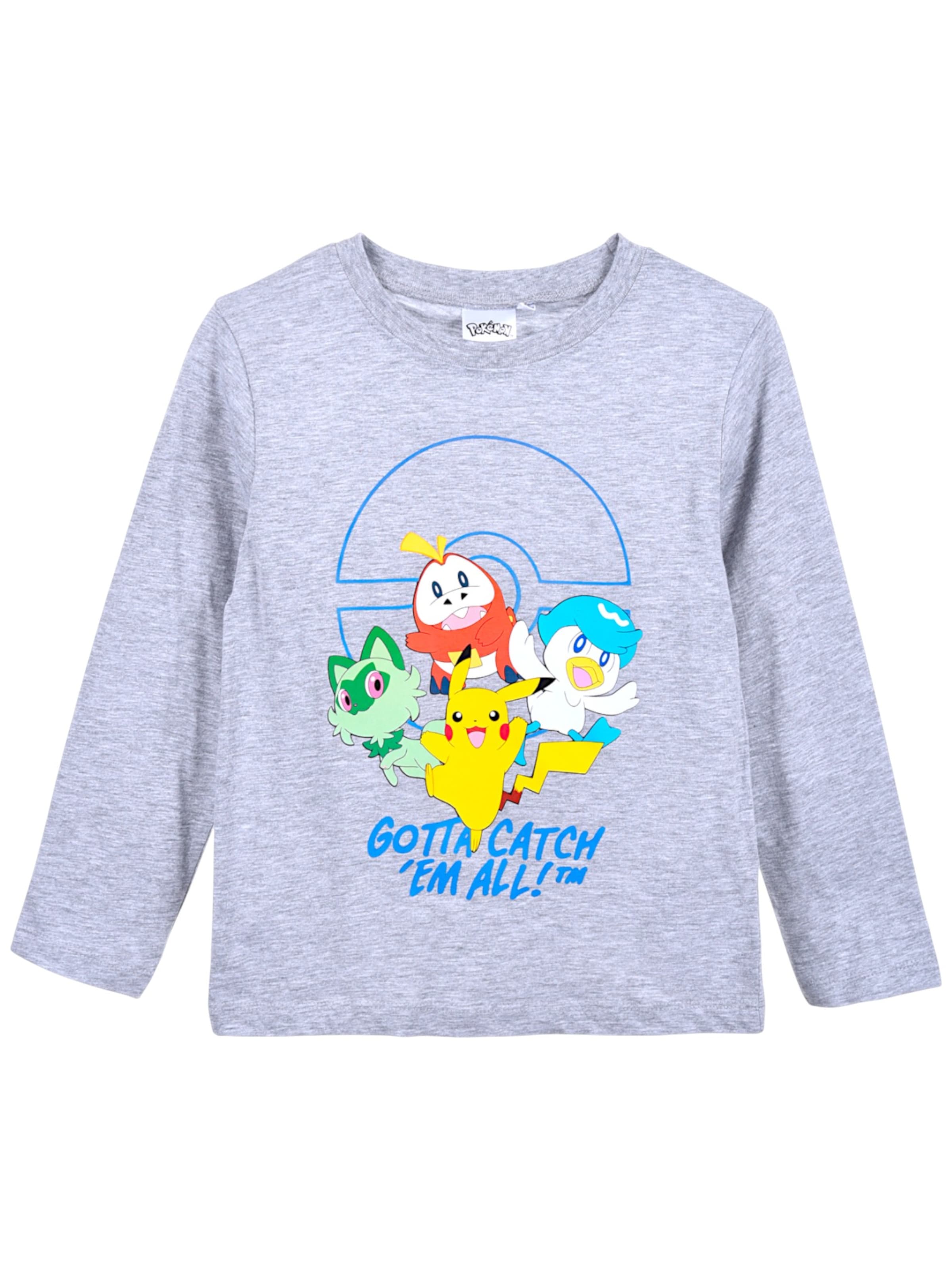 

Лонгслив 'Pokémon' в сером цвете
