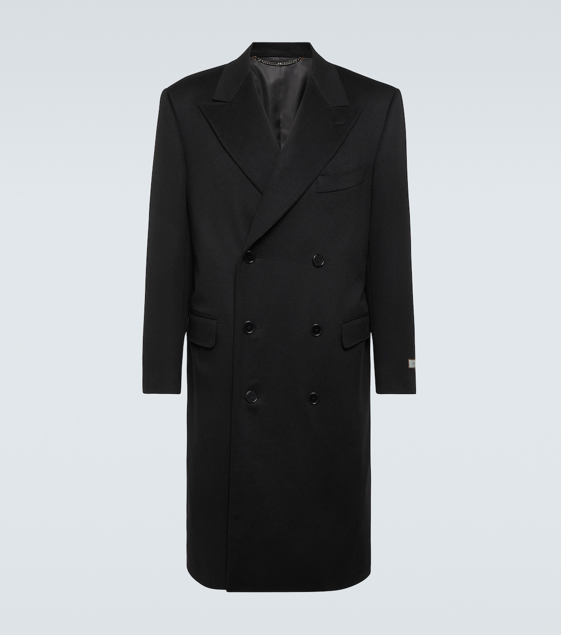 

Шерстяное пальто с кашемиром Canali, черный