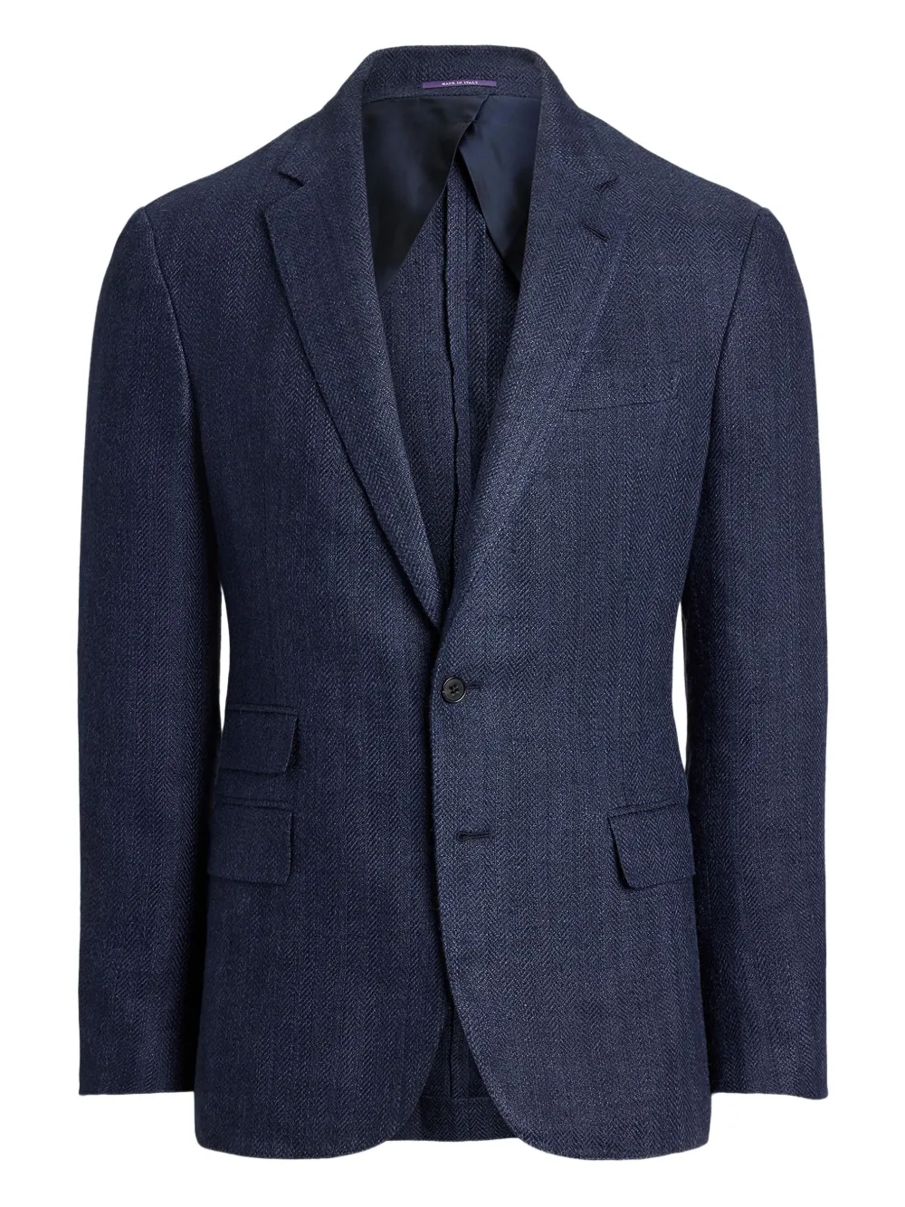 

Пиджак с узором в елочку Ralph Lauren Purple Label, синий