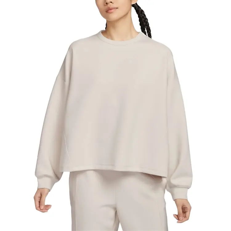 24.7 ImpossiblySoft Women's Dri FIT Oversized Crew Neck Top Nike, Ecru — фото 3