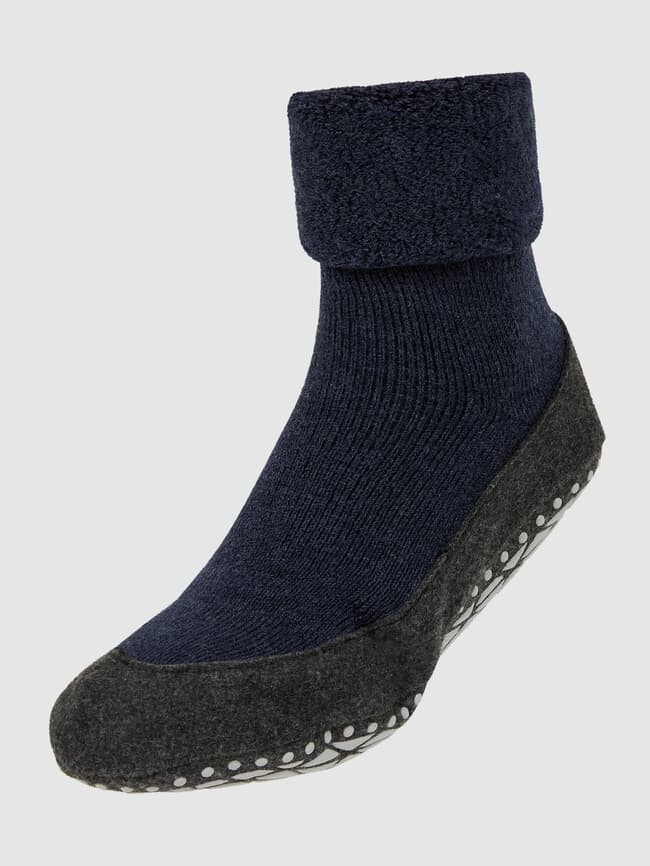 

Носки с эластичными манжетами в рубчик модель "COSYSHOES" Falke, темно-синий