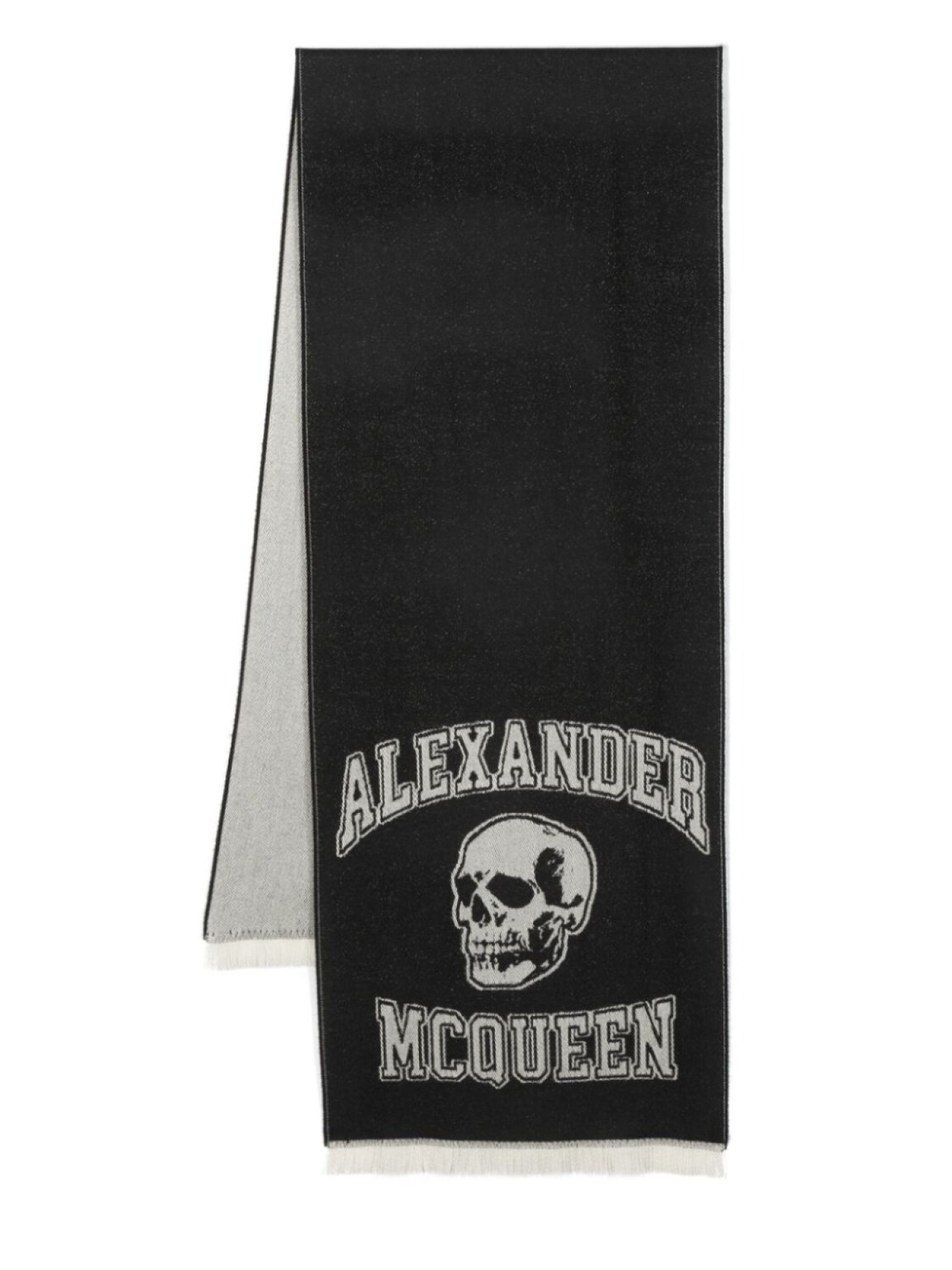 

Alexander McQueen шерстяной шарф с логотипом, черный