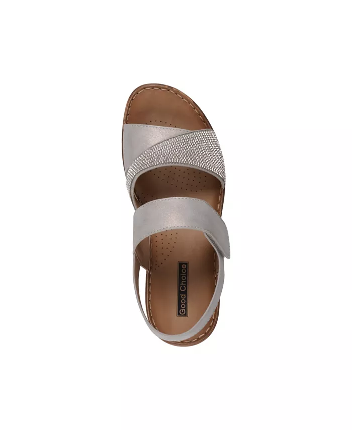 Женские сандалии Lux Embellished на платформе GC Shoes, серый — фото 4