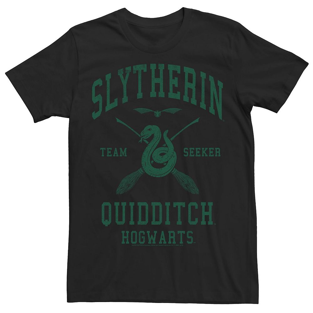 

Мужская трикотажная футболка Deathly Hallows 2 Slytherin Quidditch Team Seeker Harry Potter, черный