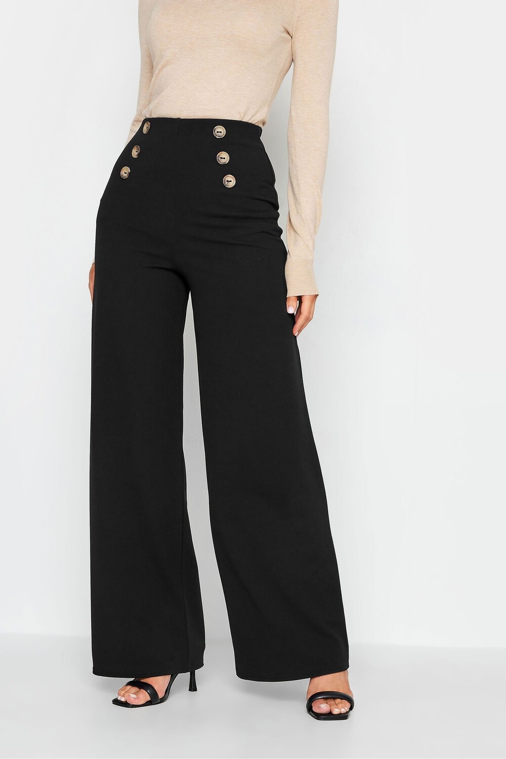 

Широкие брюки с пуговицами Long Tall Sally, черный